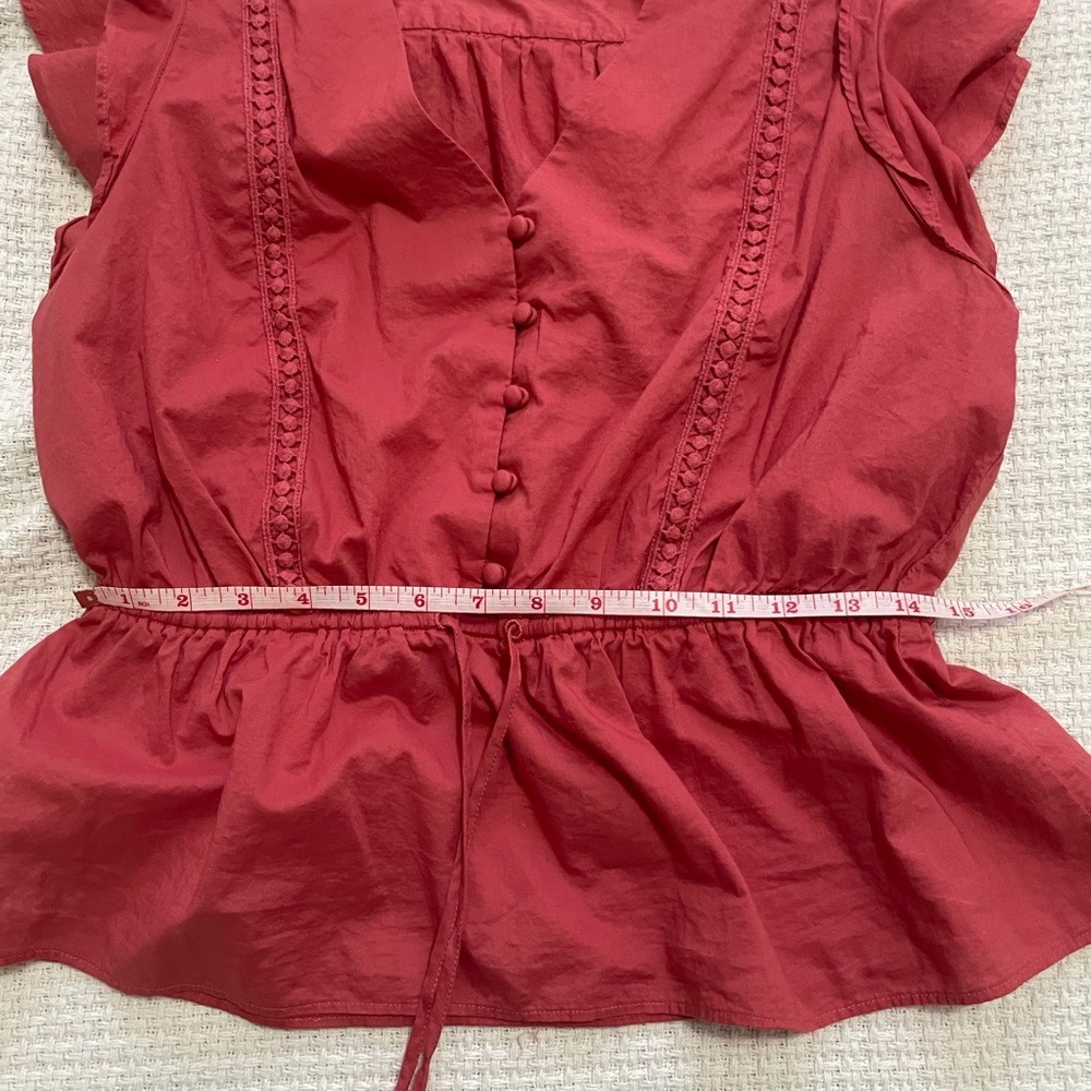 J Crew flutter sleeve blouse - Picture 5 of 5